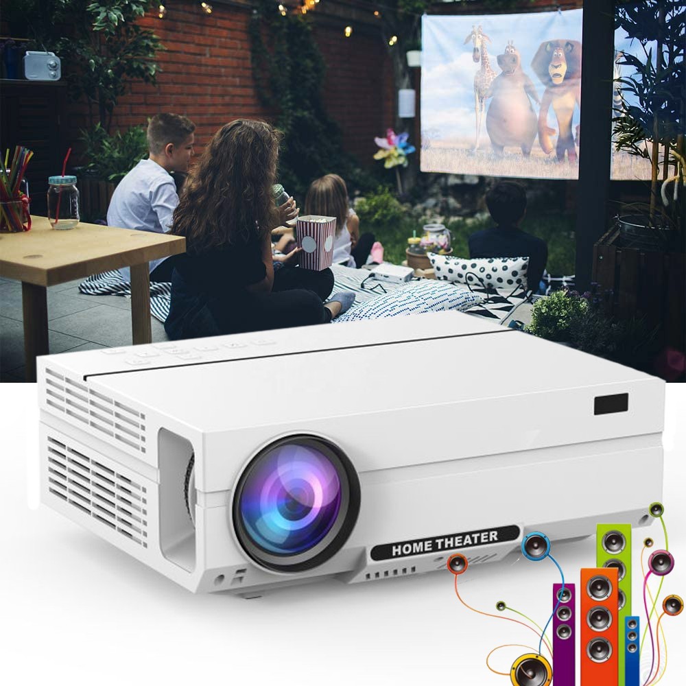 Video proiector Full HD, redare 4K, home theater LCD, 1920x1080, 3600lm, difuzor, USB/HDMI/VGA/Jack 3.5 - imagine 9